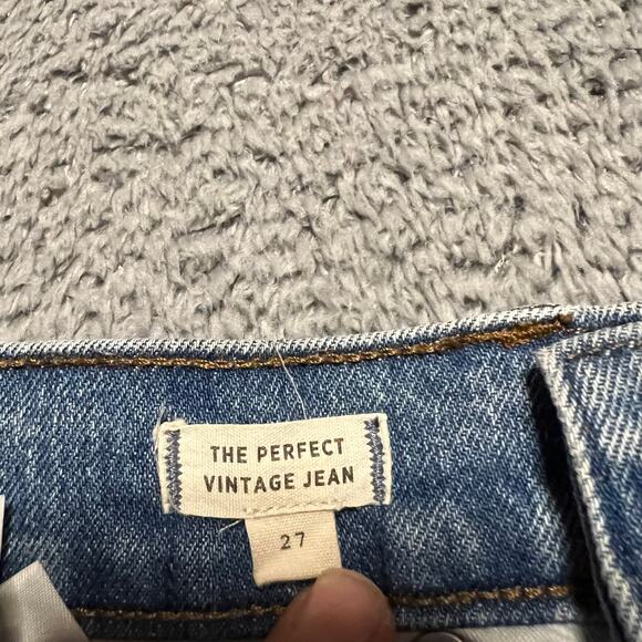 Madewell Jeans Womens 27 Perfect Vintage Distressed Raw Hem High Rise Pants - Picture 6 of 12